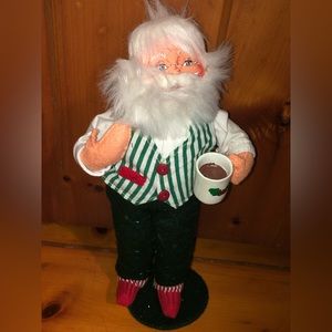 Santa With Hot Coco 10 Inch Annalee Doll 2007